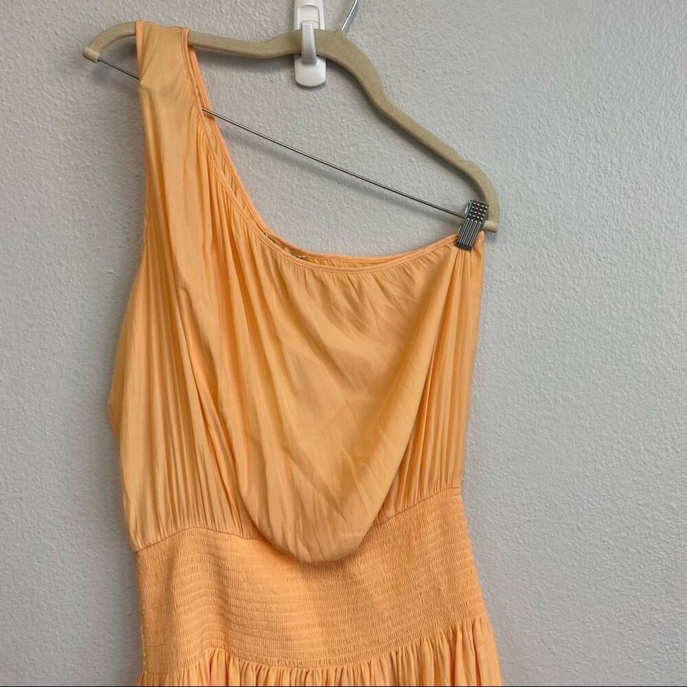 New Ramy Brook Dress One Shoulder Leila Dress Size Large in Sherbet - Picture 4 of 15